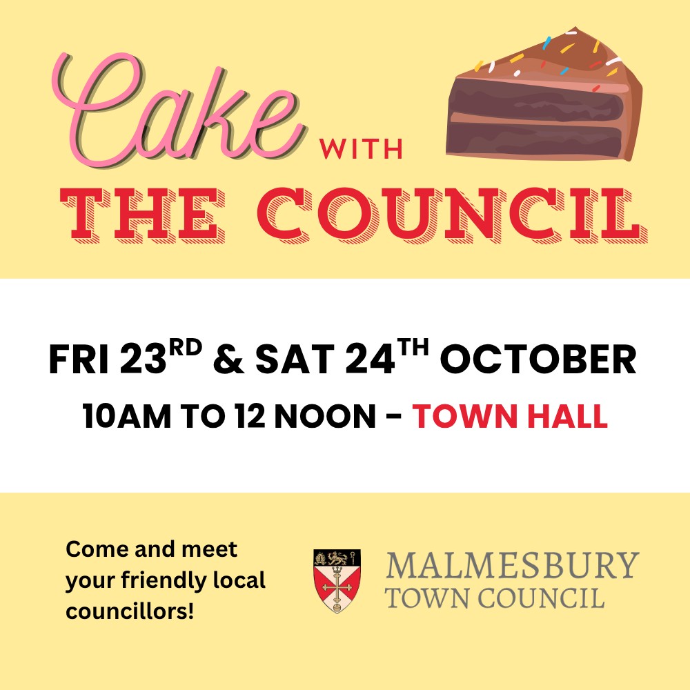 Cake with the Council! Friday 23rd & Saturday 24th October 10am to 12 noon